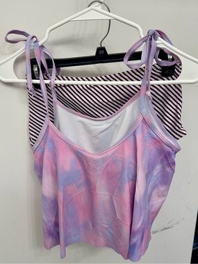 Tie-Dye Pastel Spaghetti Strap Two Piece Swimsuit